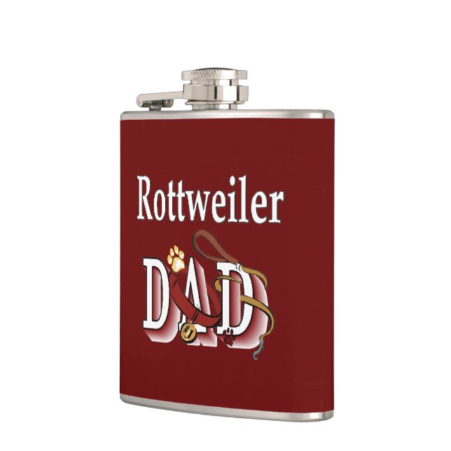 Rottweiler Vater Geschenke Flachmann (Links)
