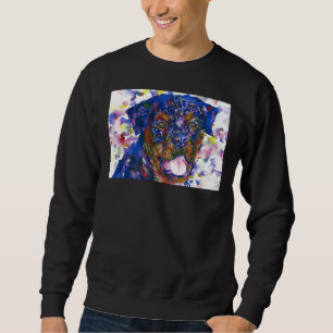Rottweiler Watercolor Portrait Sweatshirt