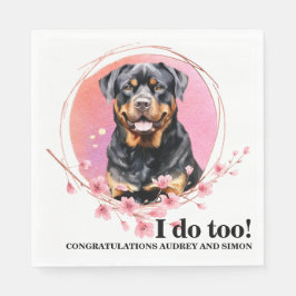 Rottweiler Wedding Napkins mit Hunden Foto Serviette