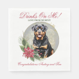 Rottweiler Wedding Napkins mit Hunden Foto Serviette