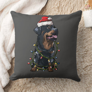 Rottweiler Weihnachten Geschenk X-Mas Hunde Kostüm Kissen