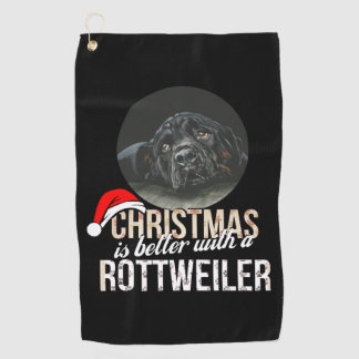 Rottweiler - Weihnachten ist besser mit einem Rott Golfhandtuch