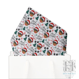 Rottweiler-Weihnachts-Seidenpapier Seidenpapier