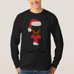 Rottweiler Weihnachtsfotografie Hund mit dem Weihn T-Shirt