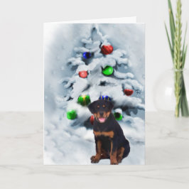 Rottweiler Weihnachtsgeschenke Feiertagskarte