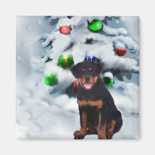 Rottweiler Weihnachtsgeschenke Magnet