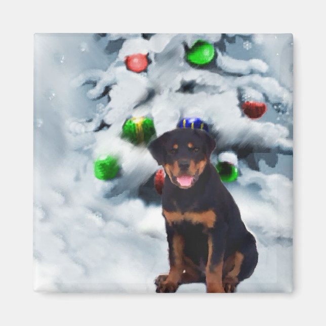 Rottweiler Weihnachtsgeschenke Magnet (Vorne)