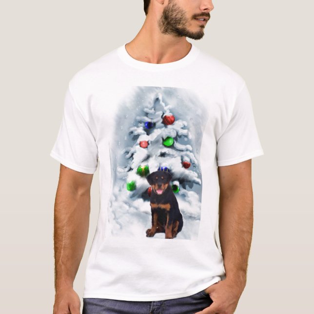 Rottweiler Weihnachtsgeschenke T-Shirt (Vorderseite)