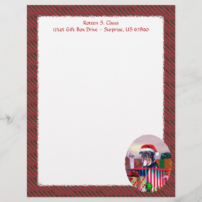 Rottweiler Weihnachtsüberraschung (Vorderseite)