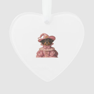 Rottweiler-Welpe als rosa Hexe verkleidet � Cute H Ornament