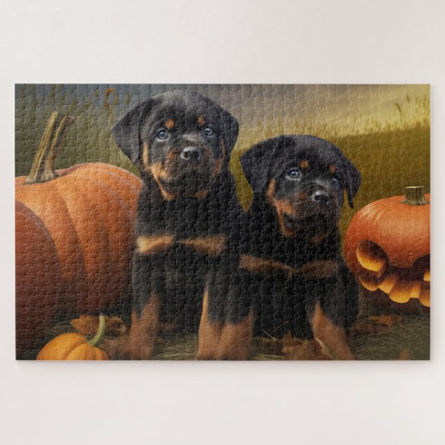 Rottweiler Welpe Herbst Delight Pumpen (Horizontal)