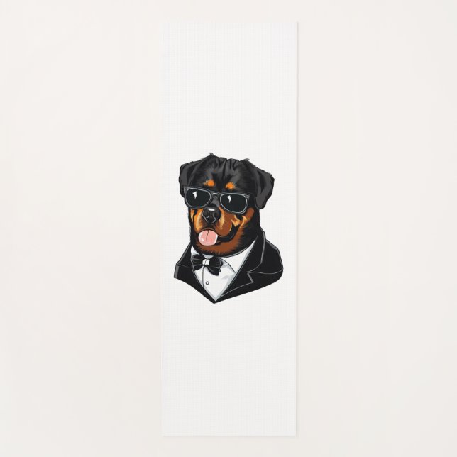 Rottweiler Yogamatte (Vorderseite)