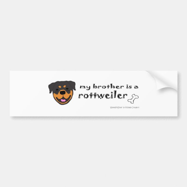 RottweilerBrother Autoaufkleber (Vorne)
