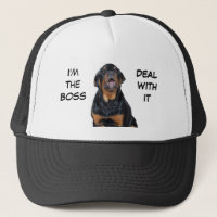 Rottweilers bin ich der Chef-Fernlastfahrer-Hut