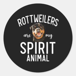 Rottweilers sind meine Geistertierart Rottweiler Runder Aufkleber