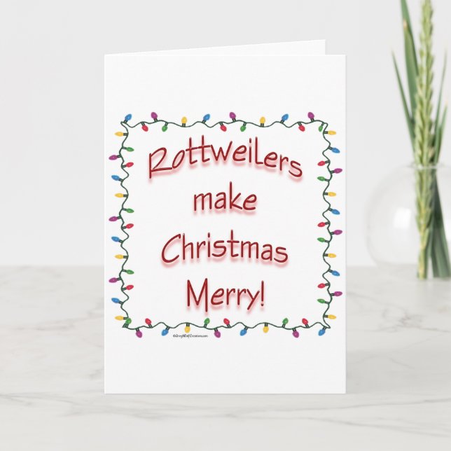 Rottweilers Weihnachten froh machen (Vorderseite)