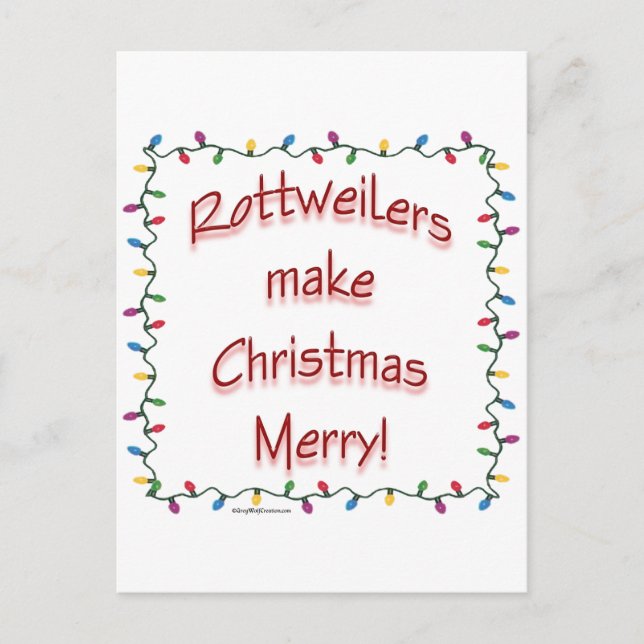 Rottweilers Weihnachten froh machen (Vorderseite)