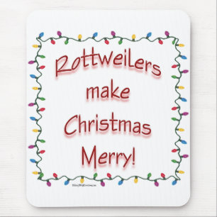 Rottweilers Weihnachten froh machen Mousepad