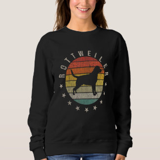 Rottwieler Paw Vintag Retro Vater Mama Frauen Haus Sweatshirt
