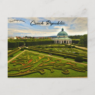 Rotunde im Blumengarten Kroměříž Tschechien Postkarte