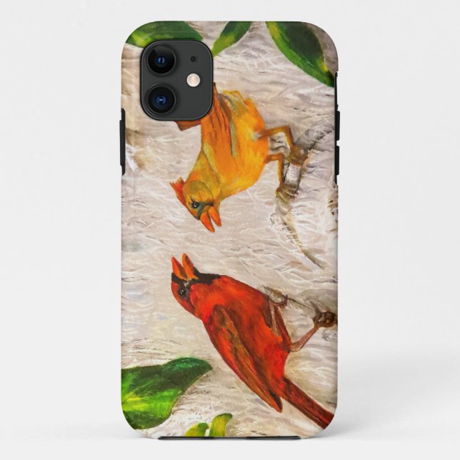 Rotvögel Gesang der Liebe Case-Mate iPhone Hülle (Rückseite)
