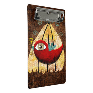 ""Rotvogel""Schlüssel"" Mini Klemmbrett