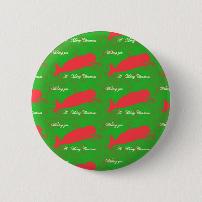 Rotwale frohe Weihnachtsfeier Button (Vorderseite)