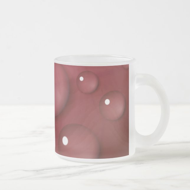 Rotwassertropfmuster Mattglastasse (Rechts)