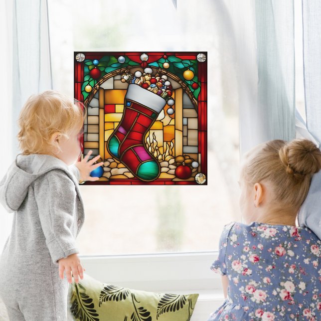 Rotweihnachtsgebäck Imitate aus festem Strumpf Fensteraufkleber (Von Creator hochgeladen)