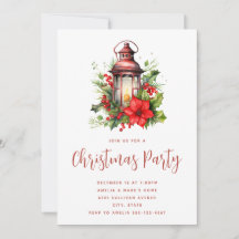 Rotweihnachtslattern Poinsettia und Pine Party