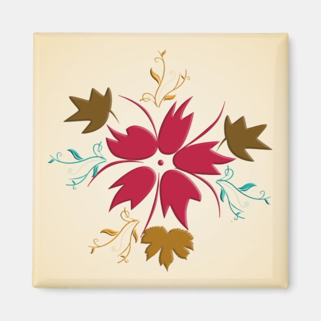 Rotweihnachtsmagnet Magnet (Vorne)