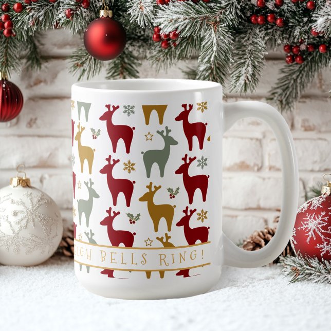 Rotweihnachtsmuster Nr. 12 ID1009 Kaffeetasse (Von Creator hochgeladen)