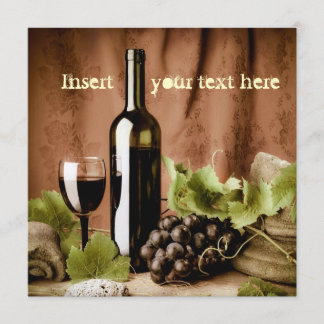 Rotwein-Einladung Einladung