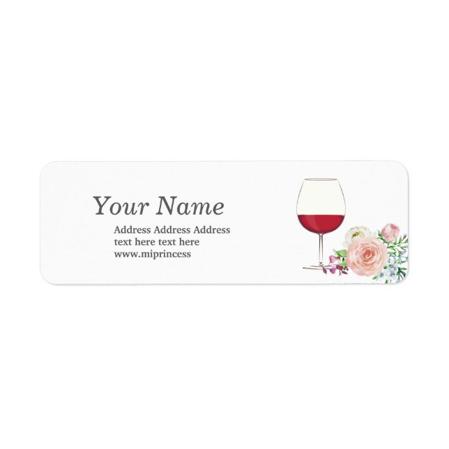 Rotwein, Erwachsener, Wein, Aufkleber für Rücksend (Vorne)