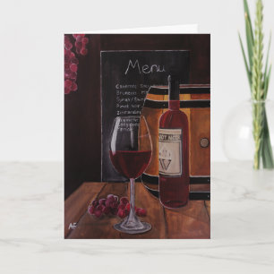 Rotwein-Gemälde von Alfred Fox Karte