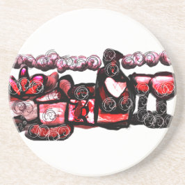 Rotwein Getränkeuntersetzer