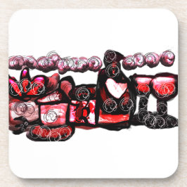 Rotwein Getränkeuntersetzer