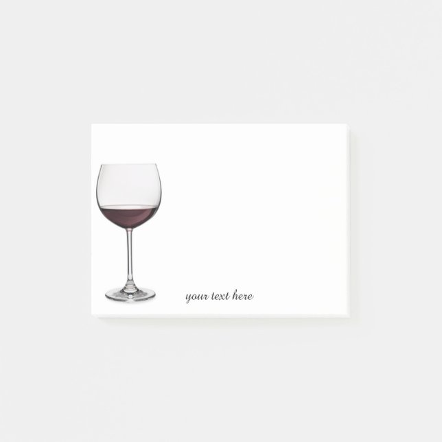 Rotwein-Glas-Anmerkungen Post-it Klebezettel (Vorderseite)
