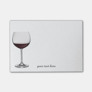Rotwein-Glas-Anmerkungen Post-it Klebezettel