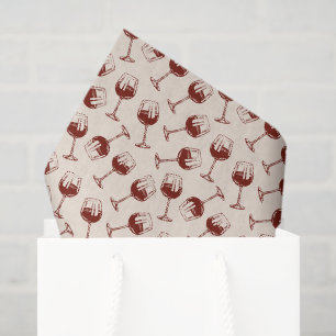 Rotwein-Glas-Dekupage-Tissue, Burgunderwein Seidenpapier