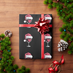 Rotwein Glas Weihnachten Lustig Weihnachten Xmas  Geschenkpapier