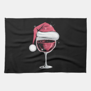 Rotwein Glas Weihnachten Lustiges Weihnachten Xmas Geschirrtuch