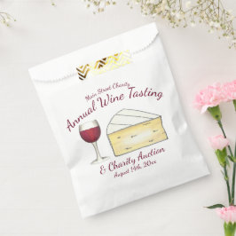 Rotwein Glass Brie Wohltätigkeit Degustation Geschenktütchen