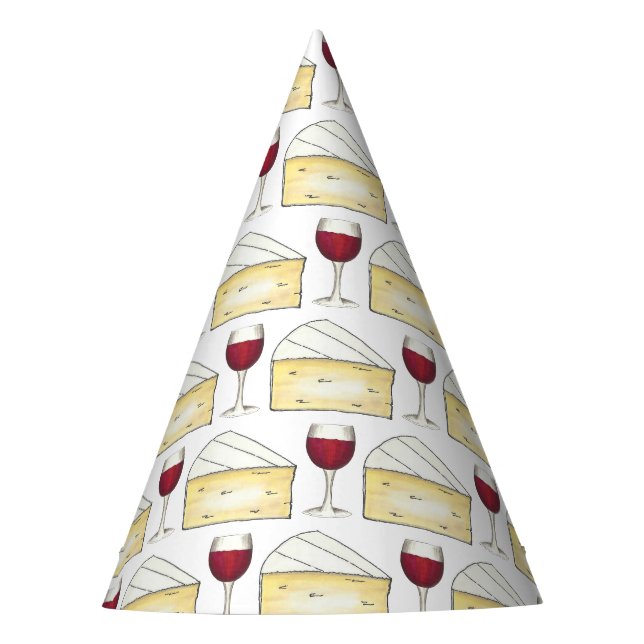 Rotwein Glass Brie Wohltätigkeit Degustation Partyhütchen (Vorderseite)