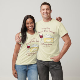 Rotwein Glass Brie Wohltätigkeit Degustation T-Shirt