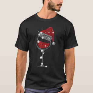 Rotwein Glass Weihnachten T-Shirt Funny Weihnachts