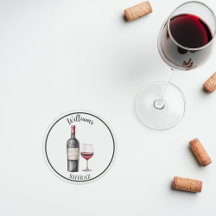 Rotwein-Liebhaber-Unterlage – Personalisierter Wei