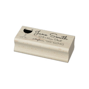 Rotwein Merlot Glass Weinkeller Personalisiert Ans Gummistempel