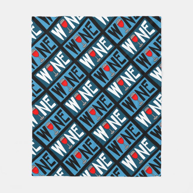 Rotwein-Muster Fleecedecke (Vorderseite)