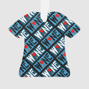 Rotwein-Muster Ornament